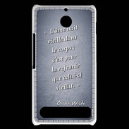 Coque Sony Xperia E1 Ame nait Bleu Citation Oscar Wilde