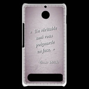 Coque Sony Xperia E1 Ami poignardée Rose Citation Oscar Wilde
