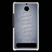 Coque Sony Xperia E1 Avis gens Bleu Citation Oscar Wilde