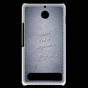 Coque Sony Xperia E1 Aimer Bleu Citation Oscar Wilde