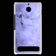Coque Sony Xperia E1 Effet de plumes bleues PR