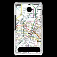 Coque Sony Xperia E1 Plan de métro de Paris