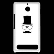 Coque Sony Xperia E1 chapeau moustache