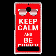 Coque Sony Xperia E1 Keep Calm Funky Rouge