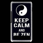Coque Sony Xperia E1 Keep Calm Be Zen Noir
