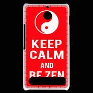 Coque Sony Xperia E1 Keep Calm Be Zen Rouge