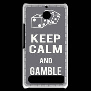 Coque Sony Xperia E1 Keep Calm Gamble Gris