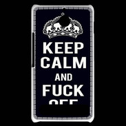 Coque Sony Xperia E1 Keep Callm Fuck Off Noir
