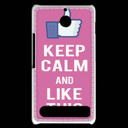 Coque Sony Xperia E1 Keep Calm Like This Rose