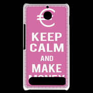Coque Sony Xperia E1 Keep Calm Make money Rose