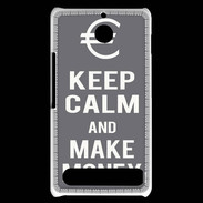 Coque Sony Xperia E1 Keep Calm Make money Gris