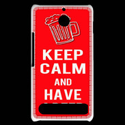 Coque Sony Xperia E1 Keep Calm Have a beer Rouge
