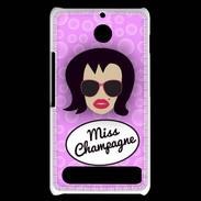 Coque Sony Xperia E1 Miss Champagne Brune