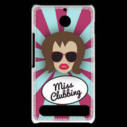 Coque Sony Xperia E1 Miss Clubbing Chatain