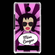 Coque Sony Xperia E1 Miss Cougar Brune