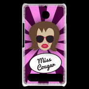 Coque Sony Xperia E1 Miss Cougar Chatain