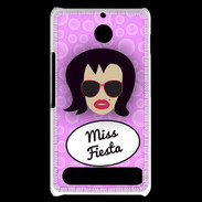 Coque Sony Xperia E1 Miss Fiesta Brune