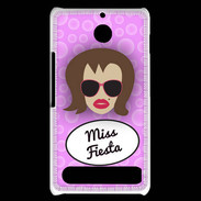 Coque Sony Xperia E1 Miss Fiesta Chatain