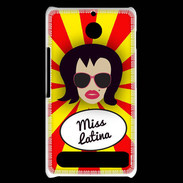 Coque Sony Xperia E1 Miss Latina Brune