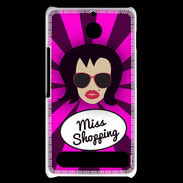 Coque Sony Xperia E1 Miss Shopping Brune