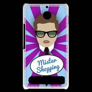 Coque Sony Xperia E1 Mister Shopping Chatain