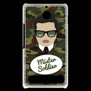 Coque Sony Xperia E1 Mister Soldier Brun