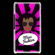 Coque Sony Xperia E1 Miss Fashion Black