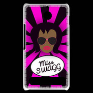 Coque Sony Xperia E1 Miss Swag Black