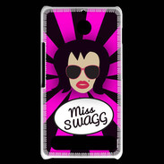 Coque Sony Xperia E1 Miss Swag Brune