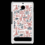 Coque Sony Xperia E1 Adishatz All Over Rugby YM