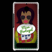 Coque Sony Xperia E1 Miss Portugal Black