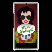 Coque Sony Xperia E1 Miss Portugal Brune