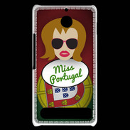Coque Sony Xperia E1 Miss Portugal Rousse