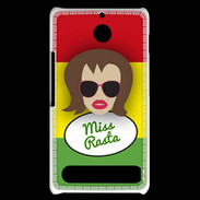 Coque Sony Xperia E1 Miss Rasta Chatain