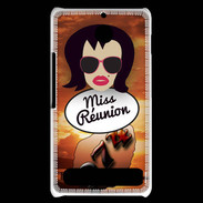 Coque Sony Xperia E1 Miss Réunion Brune