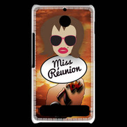 Coque Sony Xperia E1 Miss Réunion Chatain