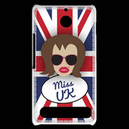 Coque Sony Xperia E1 Miss UK Chatain