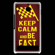 Coque Sony Xperia E1 Keep Calm and Be Fast Rouge