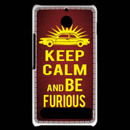 Coque Sony Xperia E1 Keep Calm and Be Furious Rouge