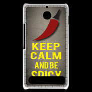 Coque Sony Xperia E1 Keep Calm and Be Spicy Gris