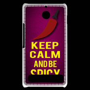 Coque Sony Xperia E1 Keep Calm and Be Spicy Rose