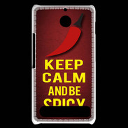 Coque Sony Xperia E1 Keep Calm and Be Spicy Rouge