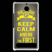 Coque Sony Xperia E1 Keep Calm and Be the First Gris