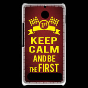 Coque Sony Xperia E1 Keep Calm and Be the First Rouge
