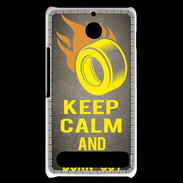 Coque Sony Xperia E1 Keep Calm and Burn Out Gris