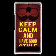 Coque Sony Xperia E1 Keep Calm and Have a good Style Rouge