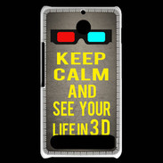 Coque Sony Xperia E1 Keep Calm and See your life 3D Gris