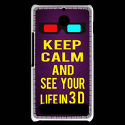 Coque Sony Xperia E1 Keep Calm and See your life 3D Violet