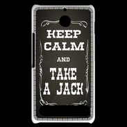 Coque Sony Xperia E1 Keep Calm and Take Jack Gris