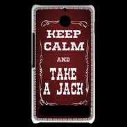 Coque Sony Xperia E1 Keep Calm and Take Jack Rouge
